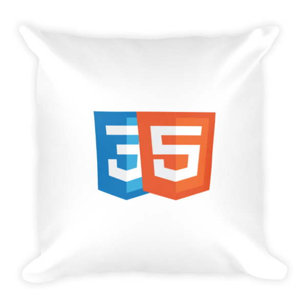 HTML5 and CSS3 Square Pillow Case with Stuffing