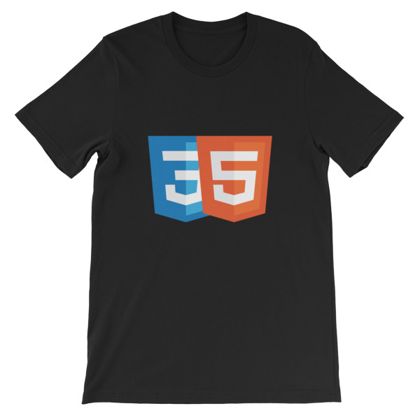 HTML5-CSS3 Short-Sleeve Unisex T-Shirt